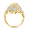 10K Yellow Gold Diamond Bypass Cocktail Ring (1 1/5 Cttw, I-J Color, I2-I3 Clarity)-1