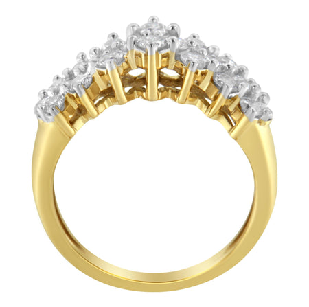 10K Yellow Gold Round Diamond Ring (1 cttw, J-K Color, I1-I2 Clarity)-1