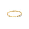 10K Yellow Gold 1/10 Cttw Diamond 5 Stone Braided Shank Band Ring (I-J Color, I2-I3 Clarity)-1