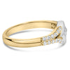 10K Two Tone Color 1/2 Cttw Diamond Kite and Split Shank Ring (H-I Color,SI2-I1 Clarity)-1