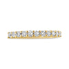 14K Yellow Gold Plated .925 Sterling Silver 1/2 cttw Shared Prong Set Brilliant Round-Cut Diamond 11 Stone Band Ring (J-K Color, SI1-SI2 Clarity)-1
