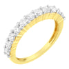 IGI Certified 1.0 Cttw Diamond 10K Yellow Gold Prong Set Fluted Band Style Wedding Ring (J-K Color, I1-I2 Clarity)-1