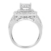 14KT White Gold Diamond Cocktail Ring (1 1/2 cttw, H-I Color, SI2-I1 Clarity)-1