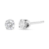 AGS Certified 14K White Gold 1.0 cttw 4-Prong Set Brilliant Round-Cut Solitaire Diamond Push Back Stud Earrings (G-H Color, I1-I2 Clarity)-1