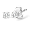 IGI Certified 14K White Gold 1.0 cttw 4-Prong Set Brilliant Round-Cut Solitaire Diamond Push Back Stud Earrings (G-H Color, I1-I2 Clarity)-1