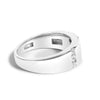 Men's .925 Sterling Silver 1/2 Cttw Diamond Triple Three Stone Row Band Ring (H-I Color, I1-I2 Clarity)-1