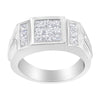 Men's 14K White Gold Diamond Cluster Ring (2 cttw, G-H Color, SI1-SI2 Clarity)-1