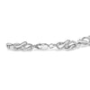 .925 Sterling Silver 1.0 Cttw Diamond Infinity Loop and Swirl Link Bracelet (I-J Color, I2-I3 Clarity) - 7.25" Inches-1