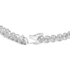 .925 Sterling Silver 1/10 Cttw Diamond Open Circle Beaded Wheel Link Tennis Bracelet (I-J Color, I3 Clarity) - 7.25"-4