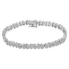 .925 Sterling Silver 1.0 cttw Diamond "Arrow" Shape Tennis Link Bracelet (I-J Color, I3 Clarity) -7.25"-1