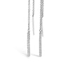 10K White Gold 1/10 Cttw Diamond Threader Earrings-1