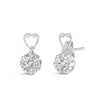 14K White Gold 1 1/4 cttw Round Cut Diamond Earrings (H-I, I1-I2)-1