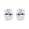 14K White Gold Lab Grown Oval Solitaire Diamond Stud Earrings (F-G Color, VS2-SI1 Clarity)-3