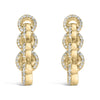 14K Yellow Gold Plated .925 Sterling Silver 1/2 Cttw Diamond Chain Link Drop Earrings (H-I Color, I1-I2 Clarity)-1