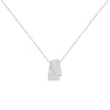 14K Gold 1.0 Cttw Princess Cut Diamond Two Tone Foldover Box Pendant 18” Box Chain Necklace (H-I Color, SI2-I1 Clarity)-3