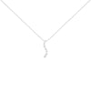 AGS Certified 14k White Gold 3.0 Cttw Baguette and Brilliant Round-Cut Diamond Journey 18" Pendant Necklace (F-G Color, I1-I2 Clarity)