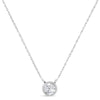AGS Certified 10K Gold Bezel Set Round Diamond Solitaire 16-18" Adjustable Pendant Necklace (H-I Color, SI1-SI2 Clarity)-3