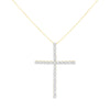 .925 Sterling Silver 3.0 Cttw Round Shape Diamond 1-1/2" Cross Pendant with Box Chain Necklace (J-K Color, I2-I3 Clarity) - 18"-3