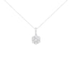 14K White Gold 2.00 Cttw Brilliant Round-Cut Diamond 7 Stone Flower Cluster 18" Pendant Necklace (H-I Color, SI2-I1 Clarity)-1