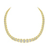 10K Yellow Gold 4 cttw Brilliant Round-Cut Diamond Graduating Riviera Statement Necklace (H-I Color, I2-I3 Clarity)-1
