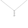 10K Gold 1/5 Cttw Princess Cut Diamond 3 Stone Drop 18" Pendant Necklace (H-I Color, SI2-I1 Clarity)-2