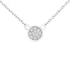 10K White Gold 1/4 Cttw Diamond Flower Pendant Necklace (I-J Color, I2-I3 Clarity) - Adjustable 16-18" chain-1