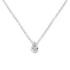 14K White Gold 1/5 Cttw Pear Shape Solitaire Diamond 18" Pendant Necklace (G-H Color, VS2-SI1 Clarity)-2
