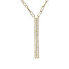 14K Yellow Gold 3/8 Cttw Two-Strand Marquise and Bar Charm Paper Clip Link Pendant Necklace  (I-J Color, I1-I2 Clarity) -18" and 20" Inch Lengths-1