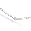 14K White Gold 1/2 Cttw Diamond Bezel Station Paperclip Chain Necklace (H-I Color, SI1-SI2 Clarity) - 18"