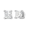 14K White Gold Princess Cut Lab-Grown Diamond Solitaire Stud Earrings (F-G Color, VS2-SI1 Clarity)-4