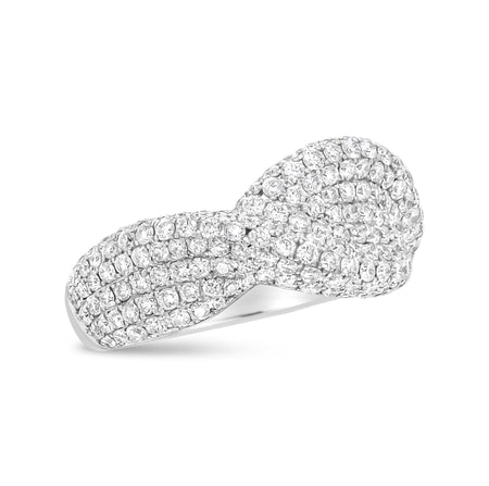 18K White Gold Cluster 2 1/4 Cttw Diamond Fashion Ring (F-G Color, VS1-VS2 Clarity)-1