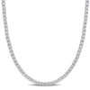 12.5 ct. DEW Created Brilliant Sapphire Tennis Necklace - 14K Gold Overlay