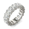 4 CTW Oval Lab Grown Diamond Couture Classic Eternity Ring 14K White Gold (G-VS)