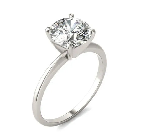 2 CTW Round Lab Grown Diamond Solitaire Engagement Ring 14K White Gold (G-VS)-1