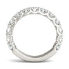 2 1/15 CTW Lab Grown Round Cut Diamond Half Eternity Ring in 14K White Gold - G-VS-1