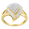 10K Yellow Gold Diamond Cluster Ring (1/2 Cttw, I-J Color, I1-I2 Clarity)-2
