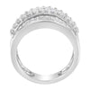 14K White Gold Round and Baguette Diamond Ring (1 1/2 Cttw, F-G Color, SI1-SI2 Clarity)-2