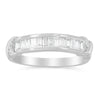 .925 Sterling Silver 1/2 Cttw Baguette Cut Diamond Channel Set X-Station Wedding Ring (H-I Color, I1-I2 Clarity)-2