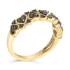 10K Yellow Gold Plated .925 Sterling Silver 1/3 cttw Natural Diamond Band Ring-2