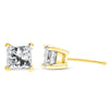 14K Yellow Gold Clarity Enhanced Princess Cut Diamond Certified Stud Earrings (0.50 cttw, H-I Color, I1-I2 Clarity)-2