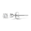 IGI Certified 14K White Gold 1.0 cttw 4-Prong Set Brilliant Round-Cut Solitaire Diamond Push Back Stud Earrings (G-H Color, I1-I2 Clarity)-2
