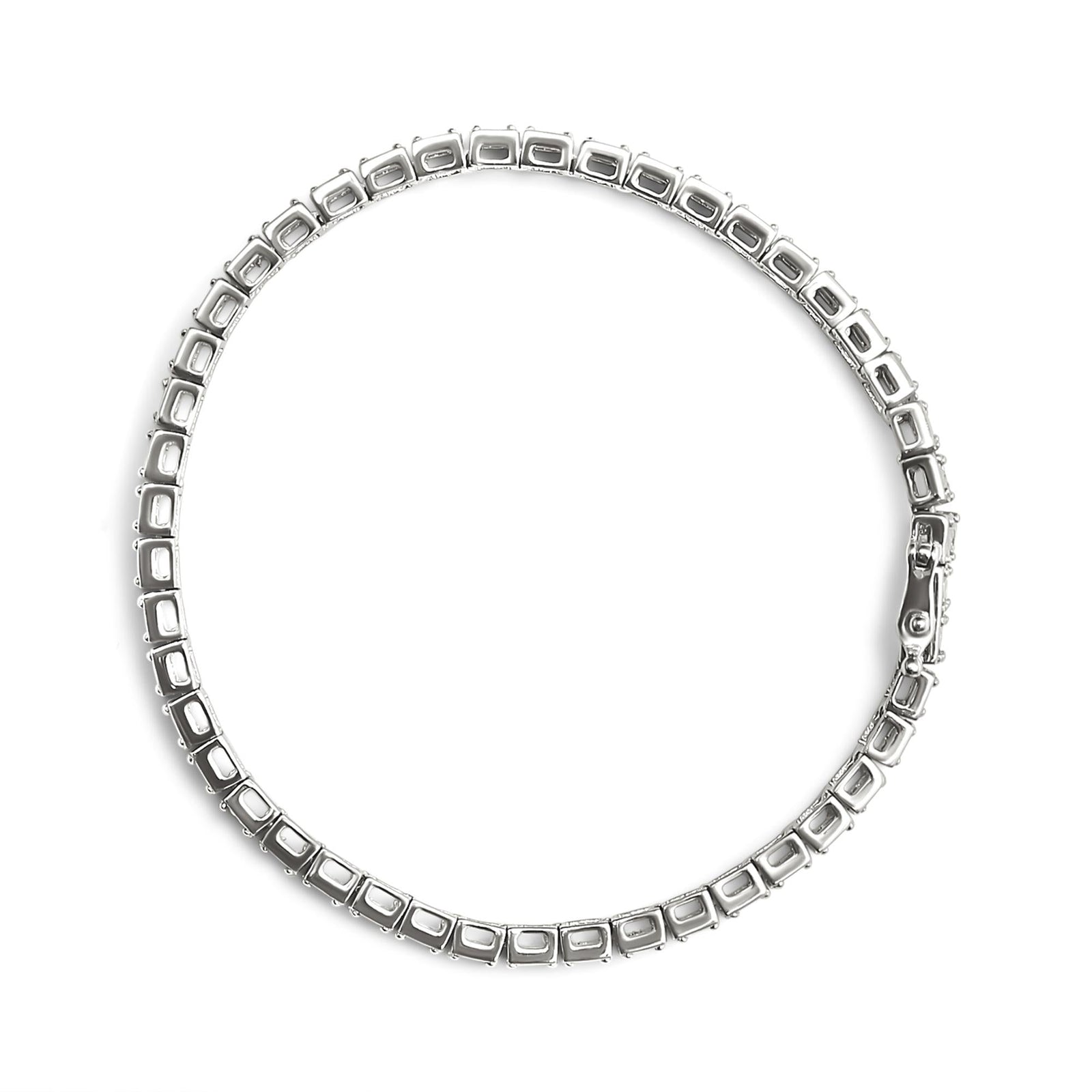 .925 Sterling Silver 1/10 Cttw Diamond 7.25" Link Bracelet (I-J Color, I2-I3 Clarity)-2