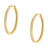 10KT Yellow Gold 1 cttw Slim Diamond Hoop Earrings (I-J Color, I1-I2 Clarity)
