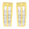 10K Yellow Gold 1/2 cttw Diamond Huggy Heart Hoop Earrings (I-J Clarity, I2-I3 Color)-2