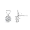 14K White Gold 1 1/4 cttw Round Cut Diamond Earrings (H-I, I1-I2)-2