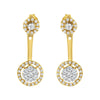 14K Yellow Gold Plated .925 Sterling Silver 5/8 Cttw Diamond Removable Stud and Dangle Earrings (I-J Color, I2-I3)-2