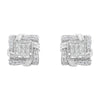 .925 Sterling Silver 1/2 Cttw Round-Cut Diamond Stud Earrings (I-J Color, I1-I2 Clarity)-2