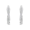 Sterling-Silver Diamond Hoop Earring (0.75 cttw, I-J Color, I2-I3 Clarity)-2