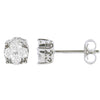 .925 Sterling Silver 1/2 cttw Prong Set Round-Cut Diamond Cluster Stud Earring (I-J Color, I2-I3 Clarity)-4
