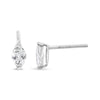 14K White Gold 1/2 Cttw 2 Prong Set Marquise Solitaire Lab Grown Diamond Stud Earrings (F-G Color, VS2-SI1 Clarity)-2